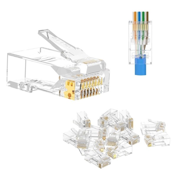 Acheter BYSECUR BYSECUR-327 Connecteur traversant RJ45 Cat 5e à rangée unique
