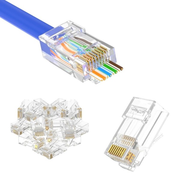 Acheter BYSECUR BYSECUR-328 Connecteur traversant RJ45 Cat 6 à double rangée