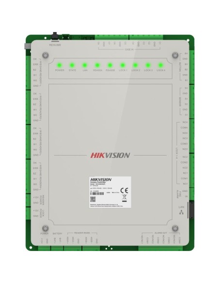 Comprar HIKVISION ACCESS CONTROL HIK-ACC-408 Controladora acceso multi-identificación facial, huella, tarjeta, QR o PIN. 4 puert