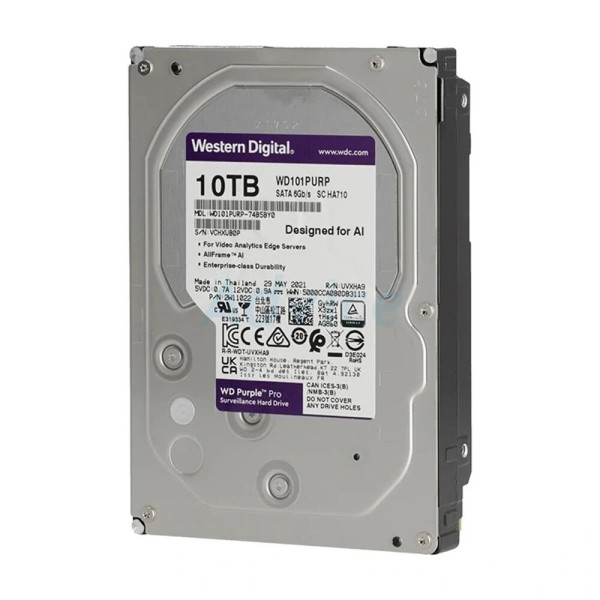Digital ocidental ocidental-1 WD102Purp disco rígido 10 TB (10240 GB) Western Digital Roxo
