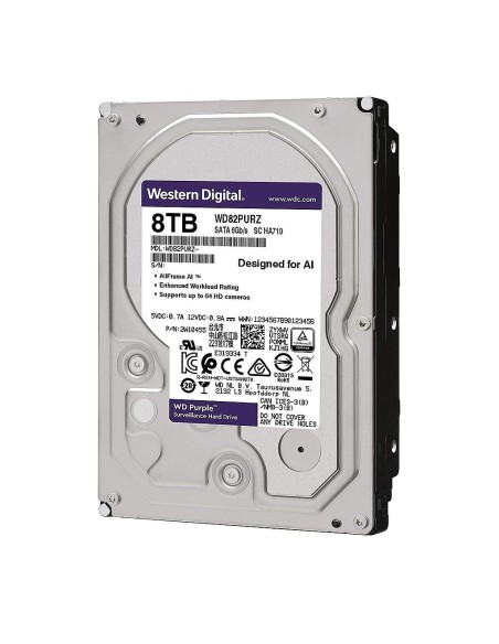 Ocidental Ocidental-7 WD85Purz Disco Rígido de 8 TB (8192 GB) Roxo Digital Ocidental.