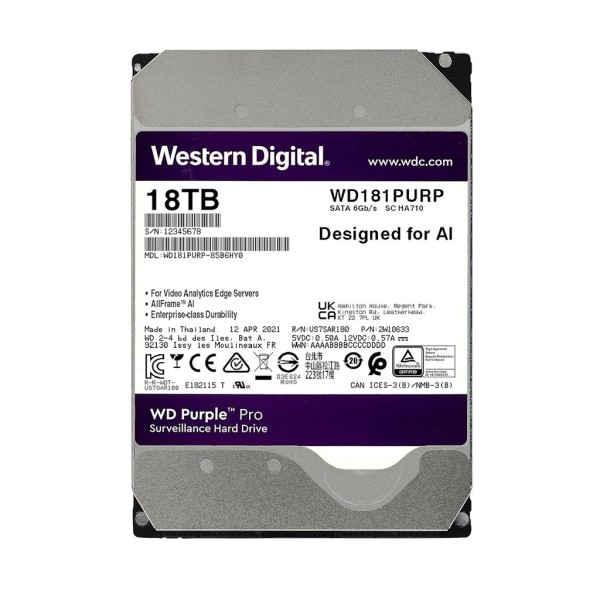 Comprar WESTERN DIGITAL WESTERN-49 Disco Duro WD Purple Pro 18TB Especial Seguridad WD181PURP