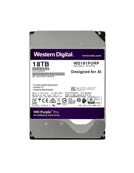 Western Digital Ocidental-49 WD181Purp Disco Rígido WD Roxo Pro 18TB Segurança Especial