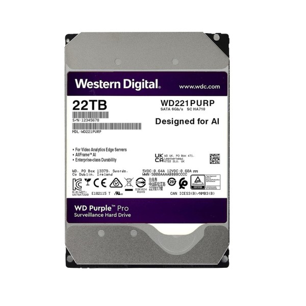 Comprar WESTERN DIGITAL WESTERN-50 Disco Duro WD Purple Pro 22TB Especial Seguridad WD221PURP