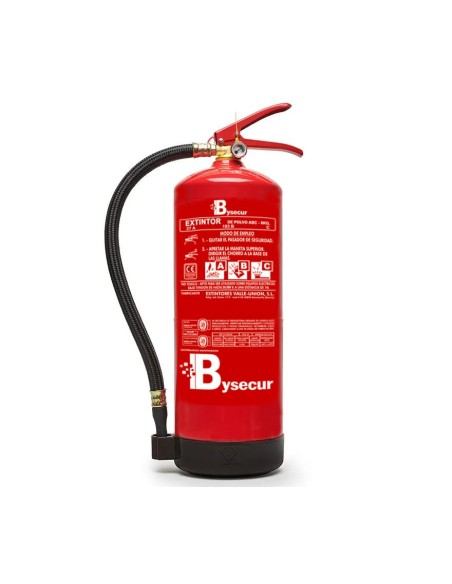 BYSECUR BYSECUR-373 VU-6-PP Chemical Pó Extintor ABC 6KG com base de plástico