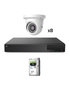 Acheter TVT TVT-127 Kit de vidéosurveillance CCTV préconfiguré avec 8 caméras dôme TVT 1080p