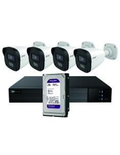 TVT TVT-348 KIT Bullet IP TVT 4CH Kit CCTV IP NVR 4CH PoE + 4 Balas 4mp 2.8mm + HD2TB
