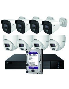 Acheter TVT TVT-349 Kit CCTV IP NVR 8CH PoE + 4 Dômes 4MP 2.8mm + 4 Bullets 4MP 2.8mm + HD 4TB