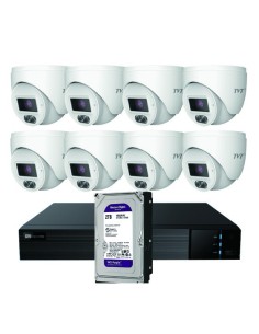Acheter TVT TVT-346 Kit CCTV IP NVR 8CH PoE + 8 Dômes 4MP 2.8mm + HD 4TB