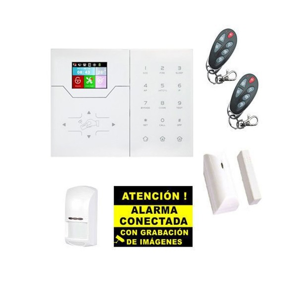 Acheter BYSECUR ALARMS BYSECUR-ALARM-26 Kit d’alarme Bysecur IP / GSM. Centrale + 1 PIR + 1 contact magnétique + 2 télécommandes