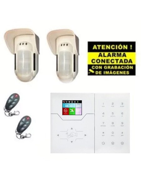 Bysecur Alarms Bysecur-Alarm-28 Bsc02296 Kit de alarme Bysecur IP / GSM. Central + 2 Exterior Volumetric + 2 Controls