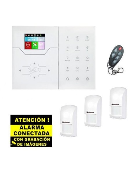 Bysecur alarmes bysecur-alarm-29 BSC02293 Kit de alarme Bysecur IP / GSM. Central + 3 Pir + Controle