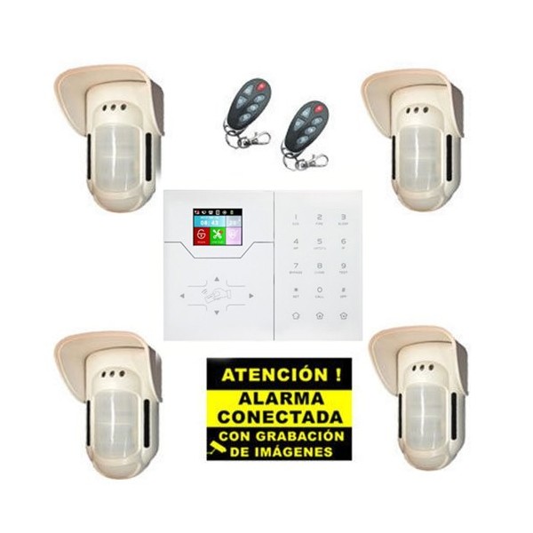 Acheter BYSECUR ALARMS BYSECUR-ALARM-31 Kit d’alarme Bysecur IP / GSM. Centrale + 4 détecteurs volumétriques extérieurs + 2 télé