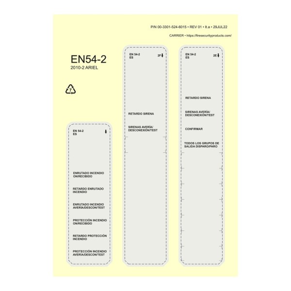 Kidde Kidde-735 2010-2A-LK-21 Kit de idiomas para o fogo Central endereçável (português)