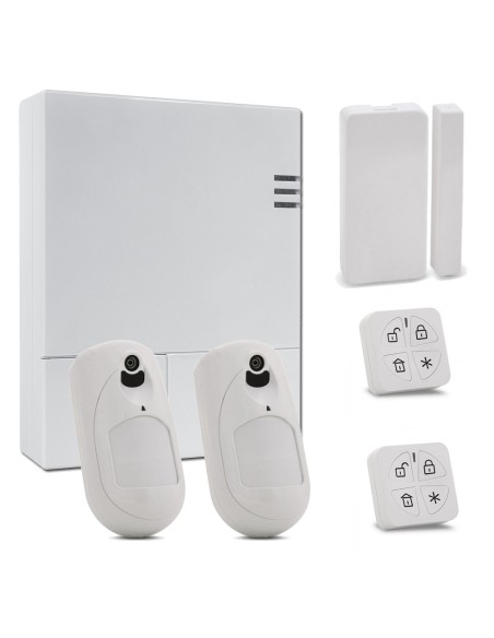 Comprar RISCO RISCO-329 Kit de LightSYS Air con módulo 4G + 2x PIRCAM + Módulo 4G + Contacto Magnético + 2x Mando Panda Risco KI