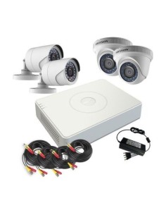 Acheter HIKVISION VALUE HIK-VALUE-133 KIT Enregistreur DVR 5-en-1 4CH + 2 mini-bullets 4-en-1 1MP + 2 dômes 4-en-1 1MP Hikvision