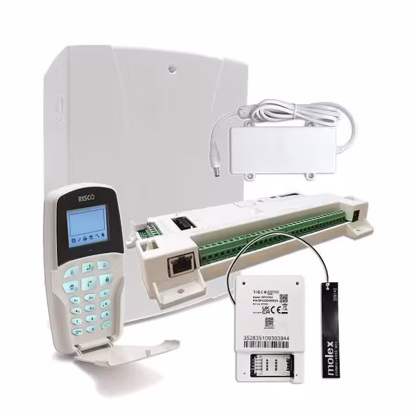 Acheter RISCO RISCO-185 Kit LightSYS Grade 2 Carte + Clavier LCD + Module GSM 4G + Alimentation + Boîtier RISCO