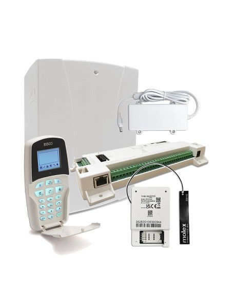Comprar RISCO RISCO-185 Kit LightSYS Grado 2 Placa + Teclado LCD + Módulo GSM 4G + Fuente + Caja RISCO Adecuación G2 4G