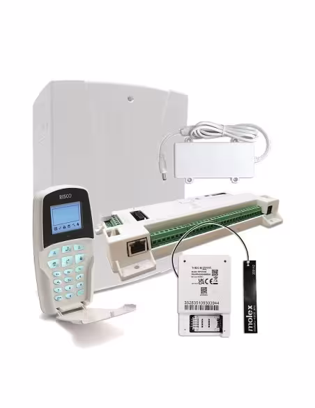 Acheter RISCO RISCO-185 Kit LightSYS Grade 2 Carte + Clavier LCD + Module GSM 4G + Alimentation + Boîtier RISCO