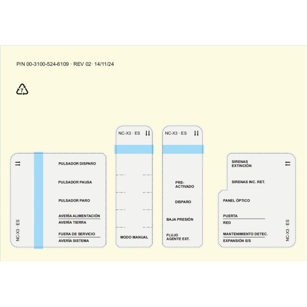Comprar KIDDE KIDDE-741 Kit Plantilla de idiomas - Portugués para Panel de incendios convencional y extinción - 3 zonas NC-PX3-L