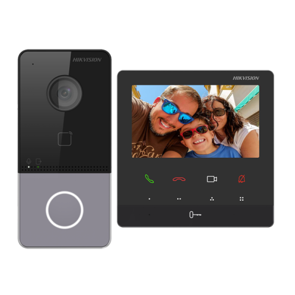 Hikvision Intercom Hik-Intercom-196 DS-KIS606-P Vídeo Kit Porter IP / WiFi 2MP Monitor 4.3 "IP65