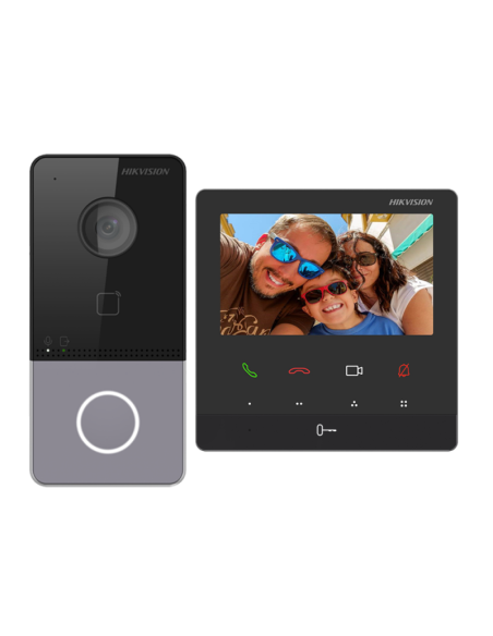 Hikvision Intercom Hik-Intercom-196 DS-KIS606-P Vídeo Kit Porter IP / WiFi 2MP Monitor 4.3 "IP65