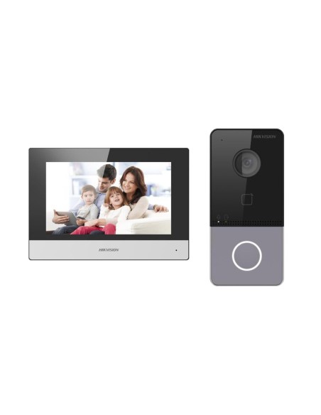 Kaufen HIKVISION INTERCOM HIK-INTERCOM-29 IP-WLAN-Video-Türsprechanlagen-Set Türstation mit 2MP-Kamera + 7"-Monitor MF-Leser APP