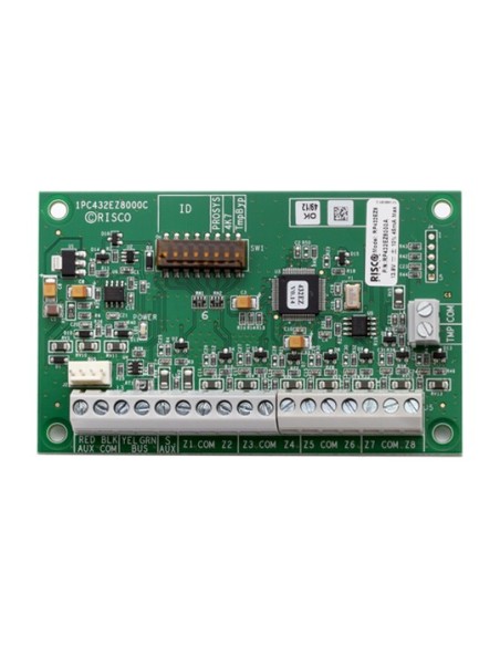 Risco Risco-120 RP432EZ8000C Módulo Expander de 8 Áreas Convencionais Wired Grau 3 para Lightsys +, Lightsys e Prosys Plus