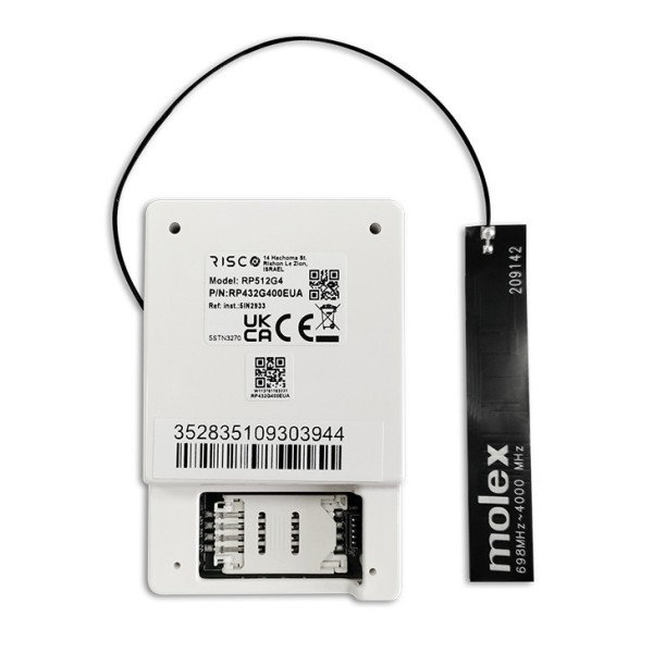 Risco Risco-122 RP432G200GLA GSM 2G Módulo Multi-soquete 3G-Socket 3 para Lightsys +, com antena PCB para estagiário de montagem
