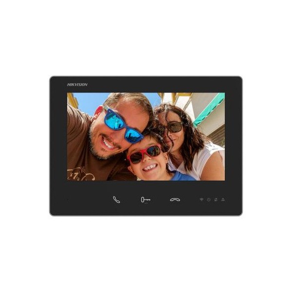 Comprar HIKVISION INTERCOM HIK-INTERCOM-136 Monitor 2 hilos HD de interior para videoportero 7" 4 botones WiFi 2.4 GHz. Soporta 