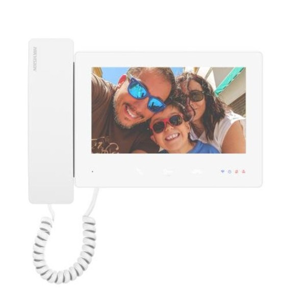 comprar HIKVISION INTERCOM HIK-INTERCOM-235 Monitor interior para videoportero 2 hilos HD con auricular de mano Wifi Color Blanc