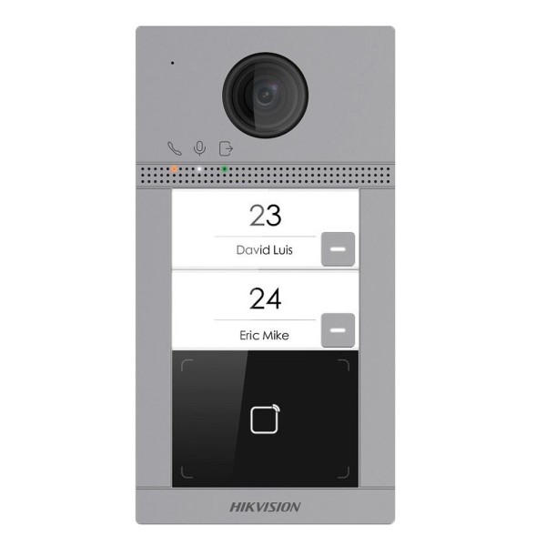 Hikvision Intercom Hik-Intercom-199 DS-KV8213-Wme1 (c) Vídeo Payment Manuse Câmera 2MP 2 Botões (2 Apartamentos) Cartão 