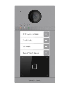 Kaufen HIKVISION INTERCOM HIK-INTERCOM-72 Video-Türsprechanlagen-Außenstation mit 2MP-Kamera, 4 Tasten (4 Wohnungen), MF-Karte, 