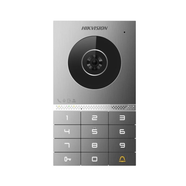Acheter HIKVISION INTERCOM HIK-INTERCOM-264 Plaque extérieure de visiophone HD 2 fils Caméra 2 MP Clavier numérique PIN