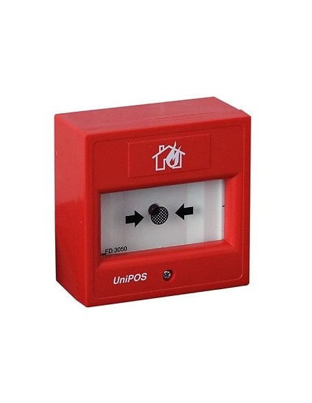 Comprar UNIPOS UNIPOS-18 Pulsador de alarma de Incendio Rearmable Convencional Unipos FD3050