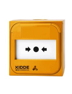 Kidde Kidde-579 NC-MC-0-e Botão Manual para Controle de Sistemas de Emergência Amarelo para aplicações de montagem Empotro