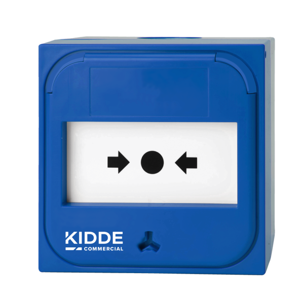 Bidde Kidde-578 NC-MC-0-U Bushbutton manual para o controle de sistemas de emergência azul para aplicações de montagem embutidas