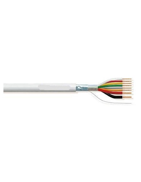 Comprar BYSECUR BYSECUR-182 Rollo 100m de cable flexible 6+2 hilos apantallado libre halógenos (AL/M 6x0,22+2x0,75 HF) BSC21550
