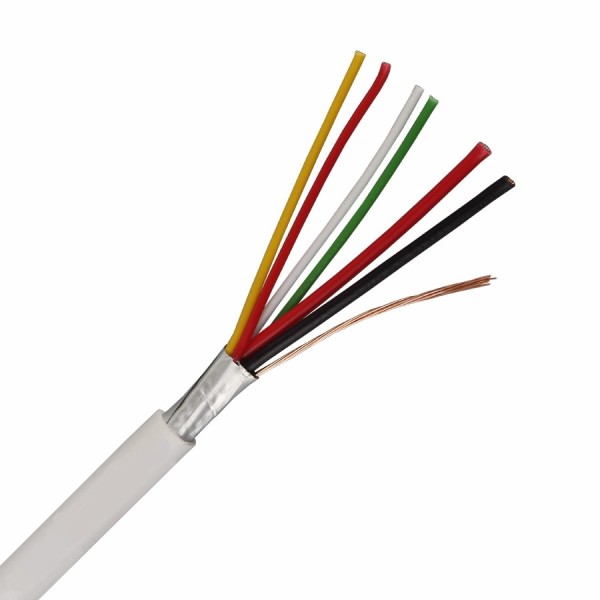 Acheter BYSECUR BYSECUR-183 Rouleau de 100 m de câble flexible 6 conducteurs blindé sans halogènes (6x0,22 AL/M HF)