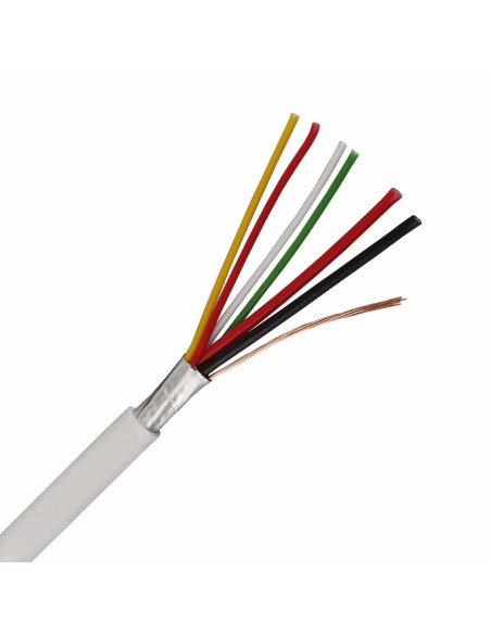 Comprar BYSECUR BYSECUR-183 Rollo 100m de cable flexible 6 hilos apantallado libre halógenos (6x0,22 AL/M HF) BSC21546