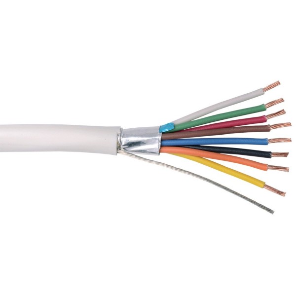 Comprar BYSECUR BYSECUR-185 Rollo 100m de cable flexible 8 hilos apantallado libre halógenos (8x0,22 AL/M HF) BSC21547