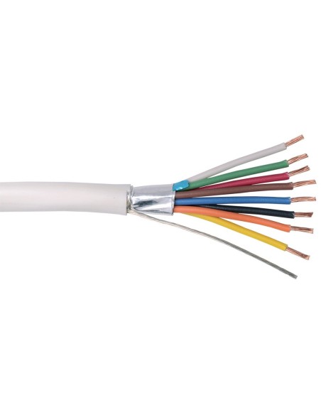 Comprar BYSECUR BYSECUR-185 Rollo 100m de cable flexible 8 hilos apantallado libre halógenos (8x0,22 AL/M HF) BSC21547