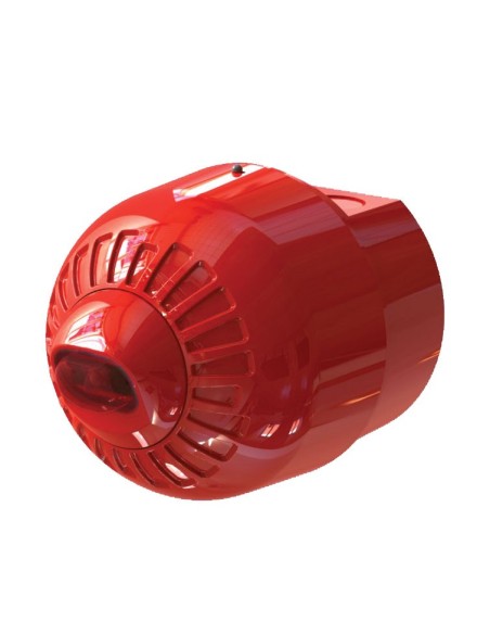 Comprar KIDDE KIDDE-619 Sirena con flash Piloto estroboscópico convencional a 24Vcc para pared. Rojo con lente rojo. IP65. Base 