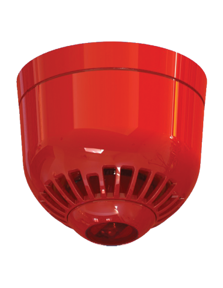 Comprar KIDDE KIDDE-349 Sirena Convencional Aritech de policarbonato para interior. Montaje en techo. Lámpara lanzadestellos roj