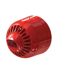 KIDDE KIDDE-359 ASW2366 Interior Analog Analógico Óptico-Acústico Sirene Com Flash Vermelho. Perfil de base vermelho sob a pared