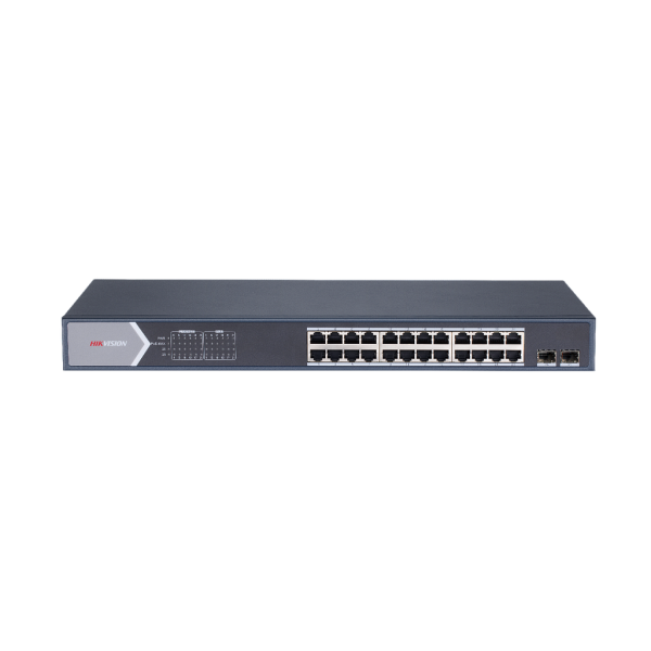 Transmissão de Hikvision e exibição HIK-T & D-37 DS-3E1526P-SI Switch 24 portas PoE + 10/100/1000 Mbps 2 portas SFP UpLink Hik P