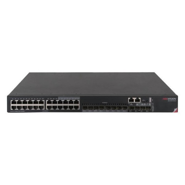 Comprar HIKVISION TRANSMISION AND DISPLAY HIK-T&D-38 Switch 28 puertos (24 Ethernet + 4 SFP) Gigabit Fiber Core DS-3E3728F-H