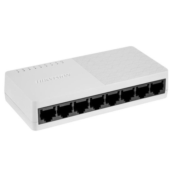 Comprar HIKVISION TRANSMISION AND DISPLAY HIK-T&D-43 Switch 8 puertos no gestionado 10/100M RJ45 Fast Ethernet PVC DS-3E0108D-O