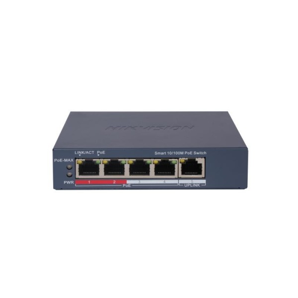 Comprar HIKVISION TRANSMISION AND DISPLAY HIK-T&D-69 Switch inteligente administrado 4 puertos PoE + 1 RJ45 DS-3E1105P-EI/MV2
