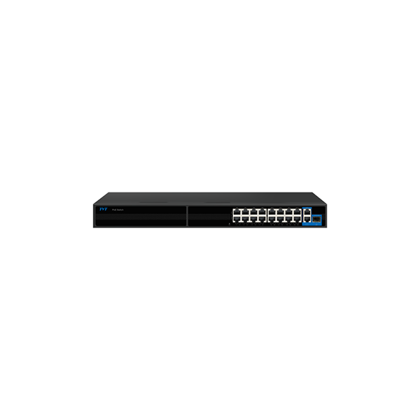 Kaufen Sie TVT TVT-328 Switch PoE mit 16 10/100 + 2 10/100/1000 Ports mit KI